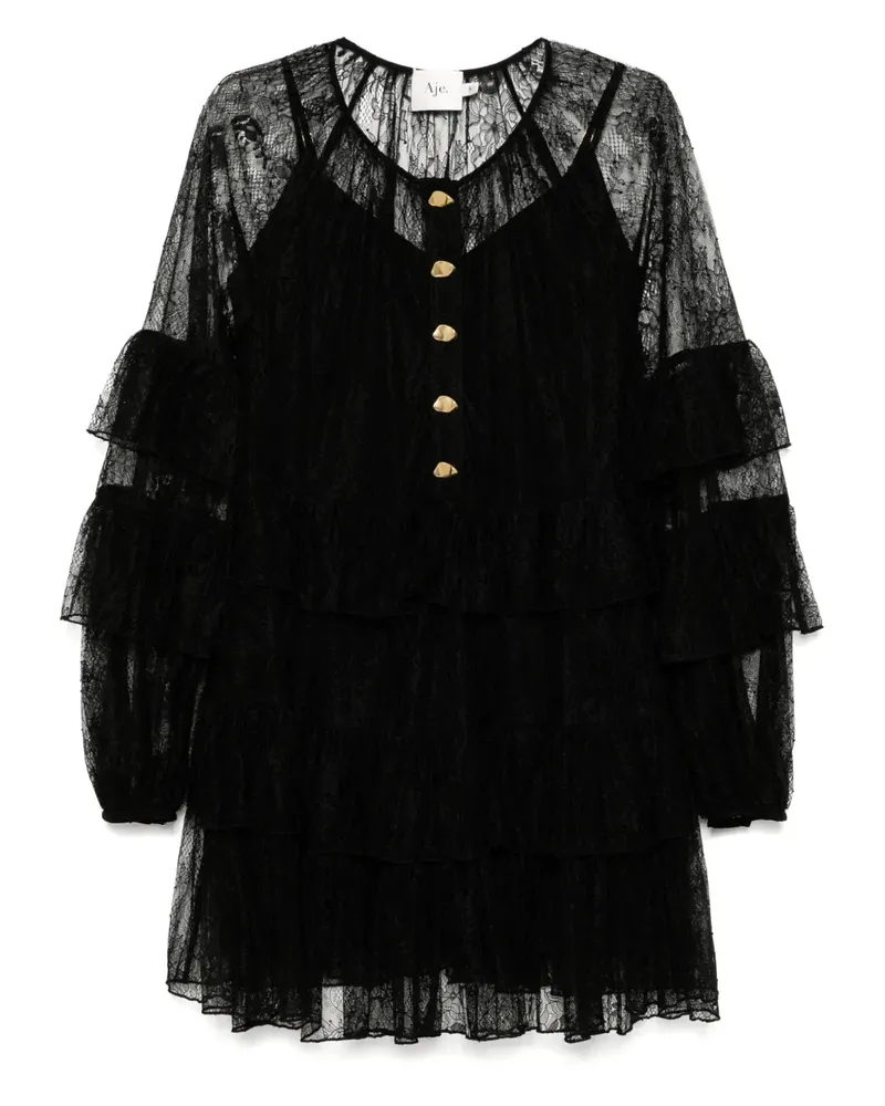 Aje. Primrosi Minikleid - Schwarz Schwarz