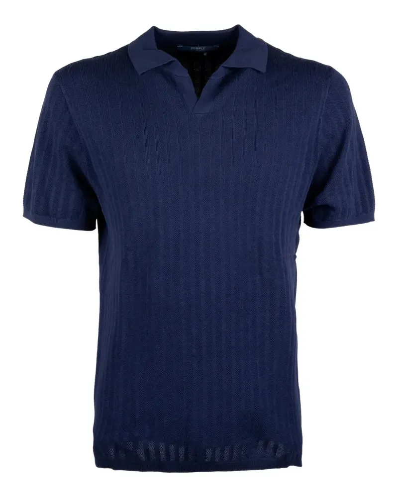 People of Shibuya ribbed-knit short-sleeve T-shirt - Blau Blau