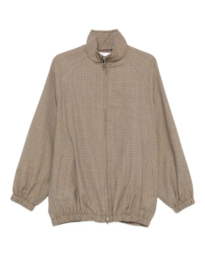 FRANKIE Shop houndstooth bomber jacket - Nude Nude