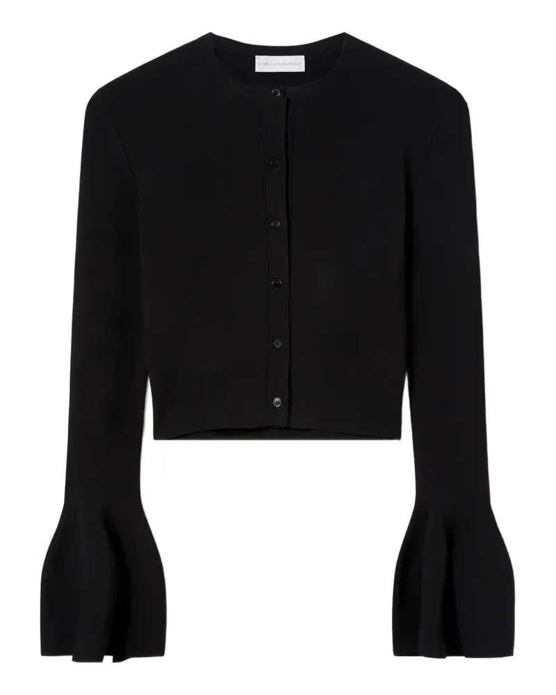 Stella McCartney Gestrickter Cardigan mit Glockenärmeln - Schwarz Schwarz