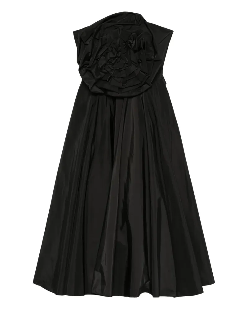 NISSA Verziertes Midikleid in A-Linie - Schwarz Schwarz