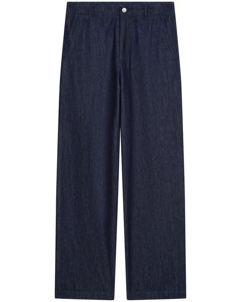 Dries van Noten Tief sitzende Jeans-Chino Blau