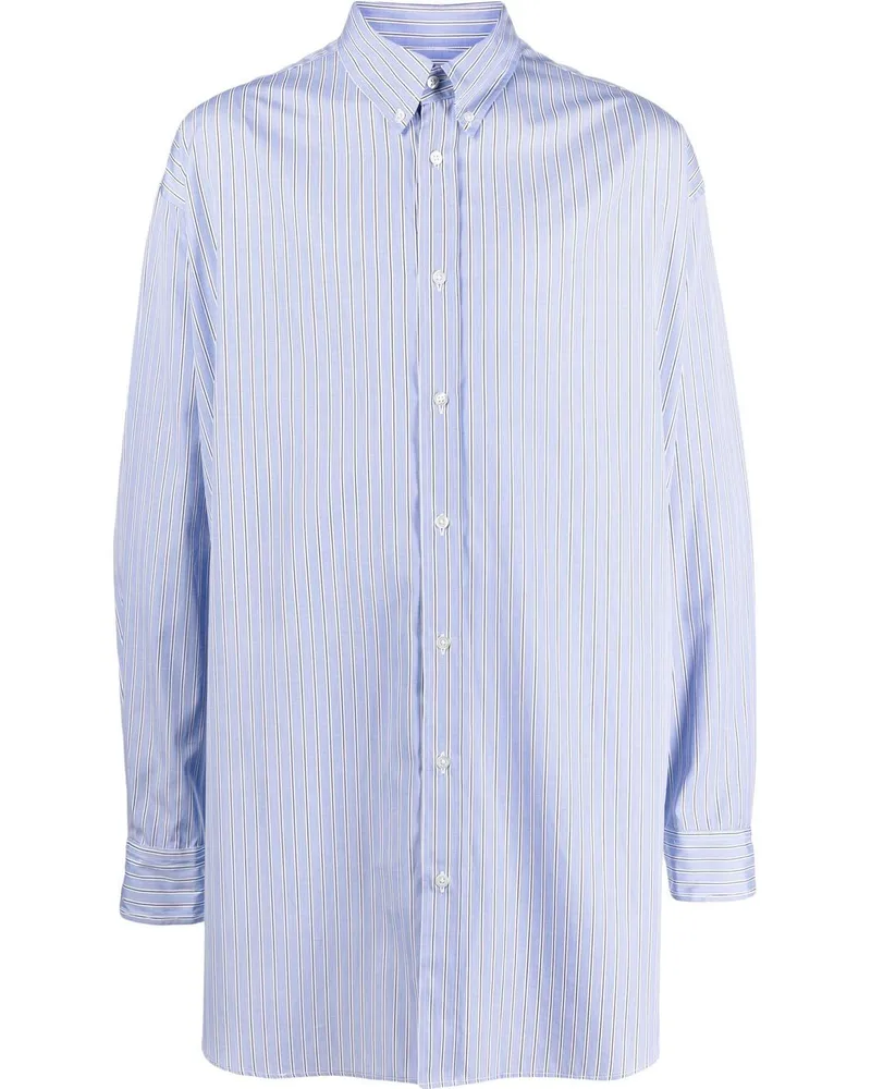 Maison Margiela Oxford-Hemd aus Bio-Baumwolle - Blau Blau