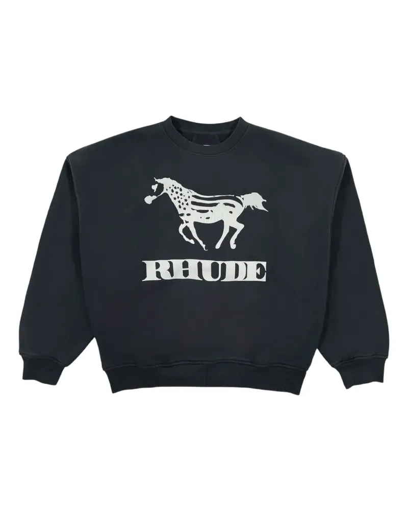 RHUDE Sweatshirt mit Dinero-Print - Schwarz Schwarz