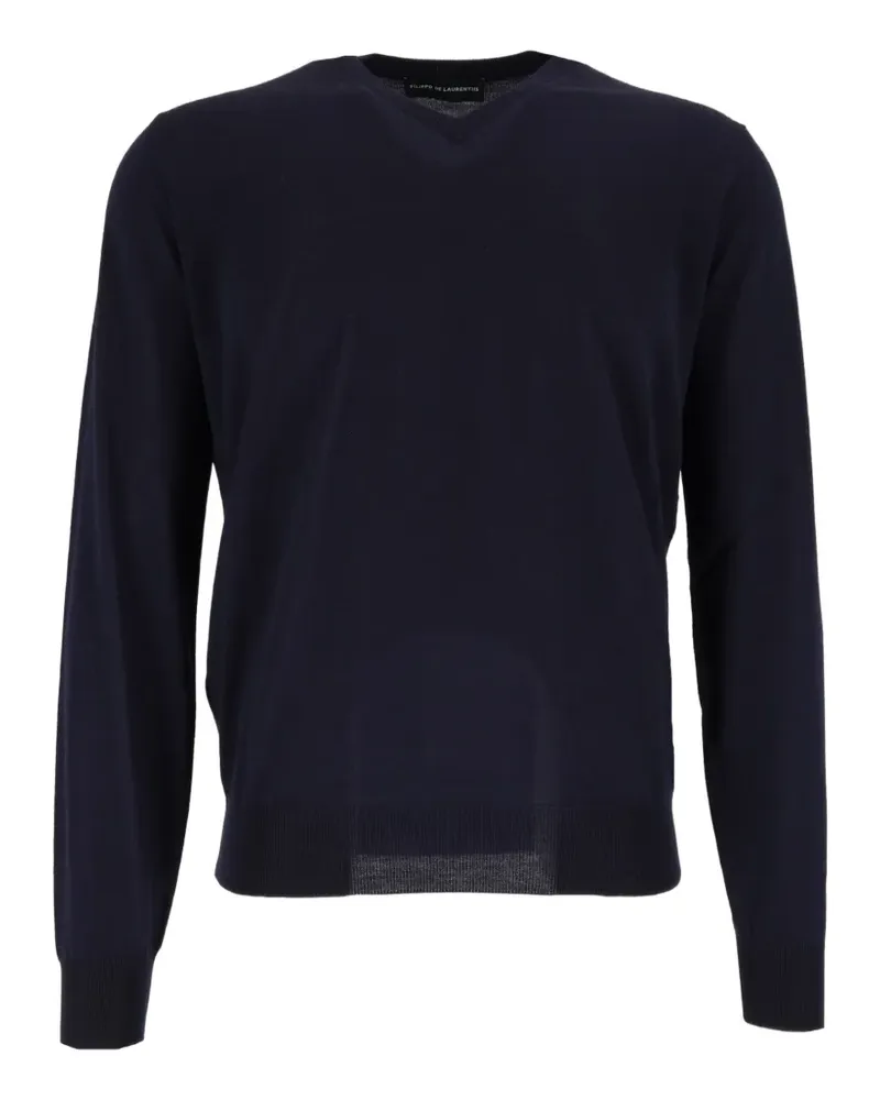 Filippo de Laurentiis Pullover mit V-Ausschnitt - Blau Blau