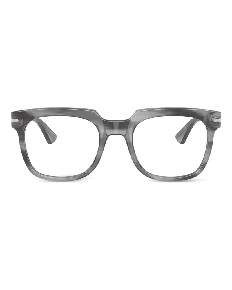 Persol Gestreifte Brille - Grau Grau