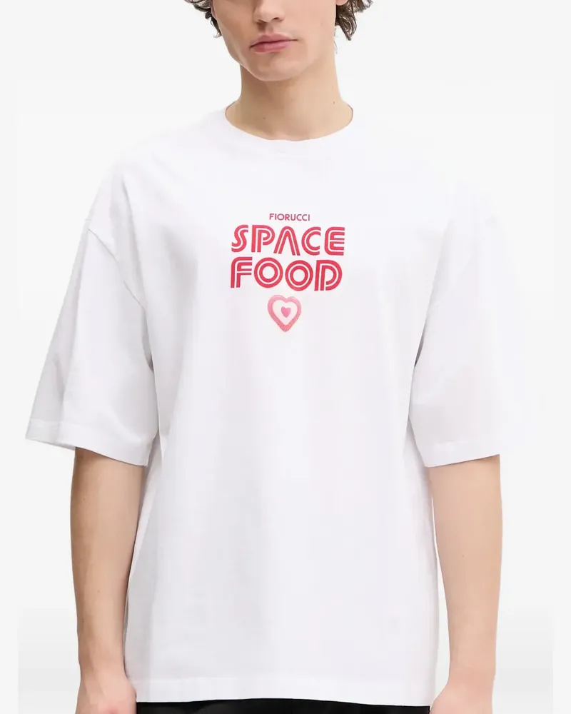 Fiorucci T-Shirt mit Slogan-Print - Weiß Weiß
