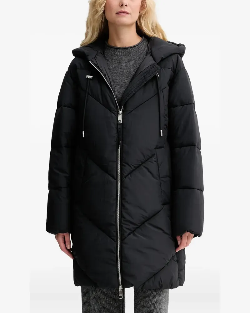 HUGO BOSS hooded-neckline padded jacket - Schwarz Schwarz