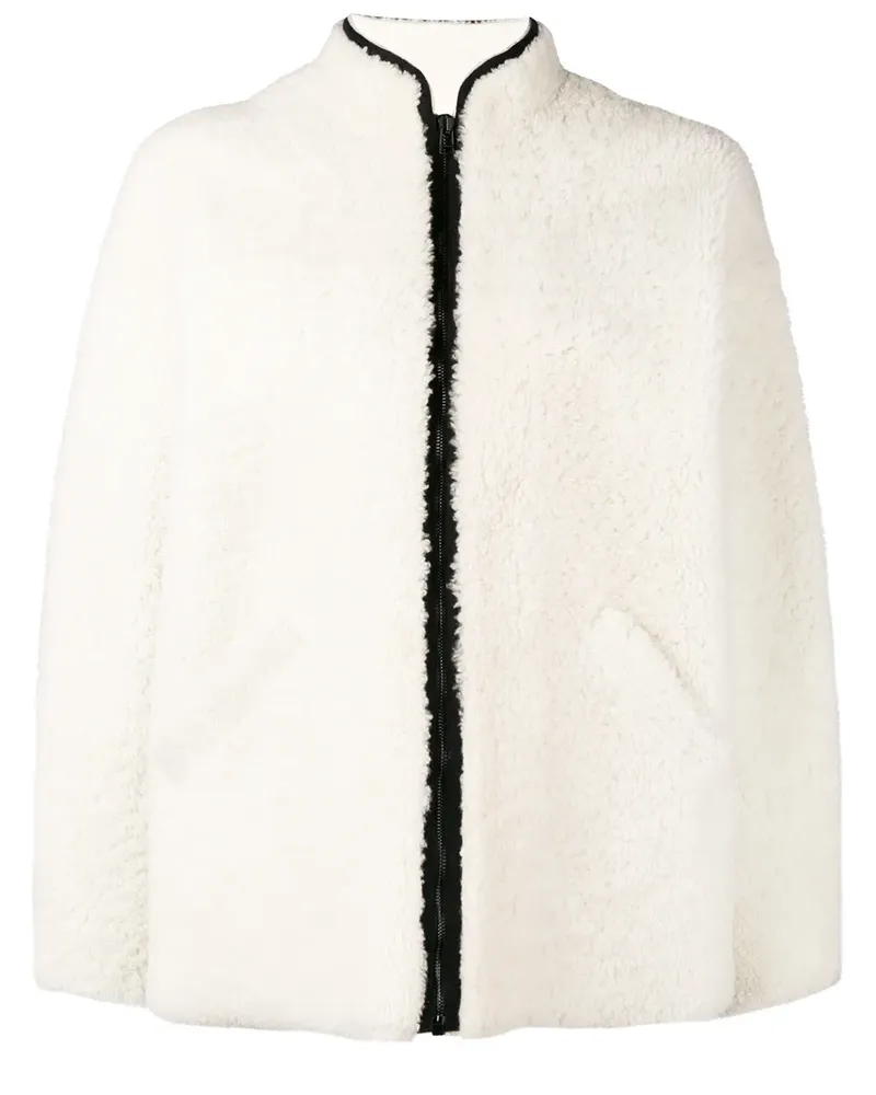 Inès & Maréchal Jacke mit Pelz - Weiß Weiß