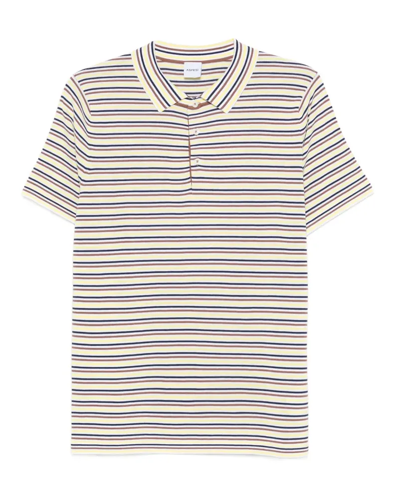 ASPESI Gestreiftes Poloshirt - Nude Nude