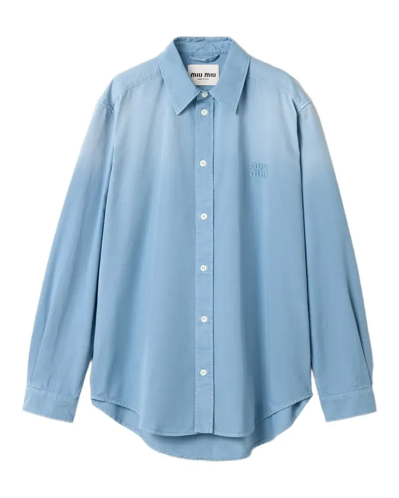 Miu Miu Old Twill-Hemd - Blau Blau