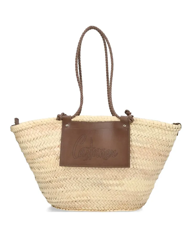 Castañer Campania/152 basket bag - Nude Nude