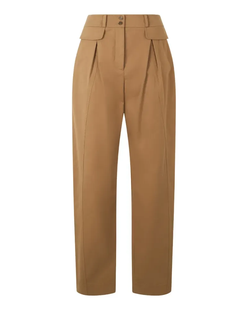 Alberta Ferretti Straight-Leg-Hose mit Falten - Braun Braun