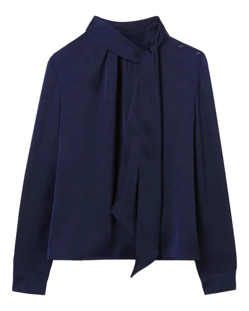 Claudie Pierlot Bluse mit Schleifendetail - Blau Blau