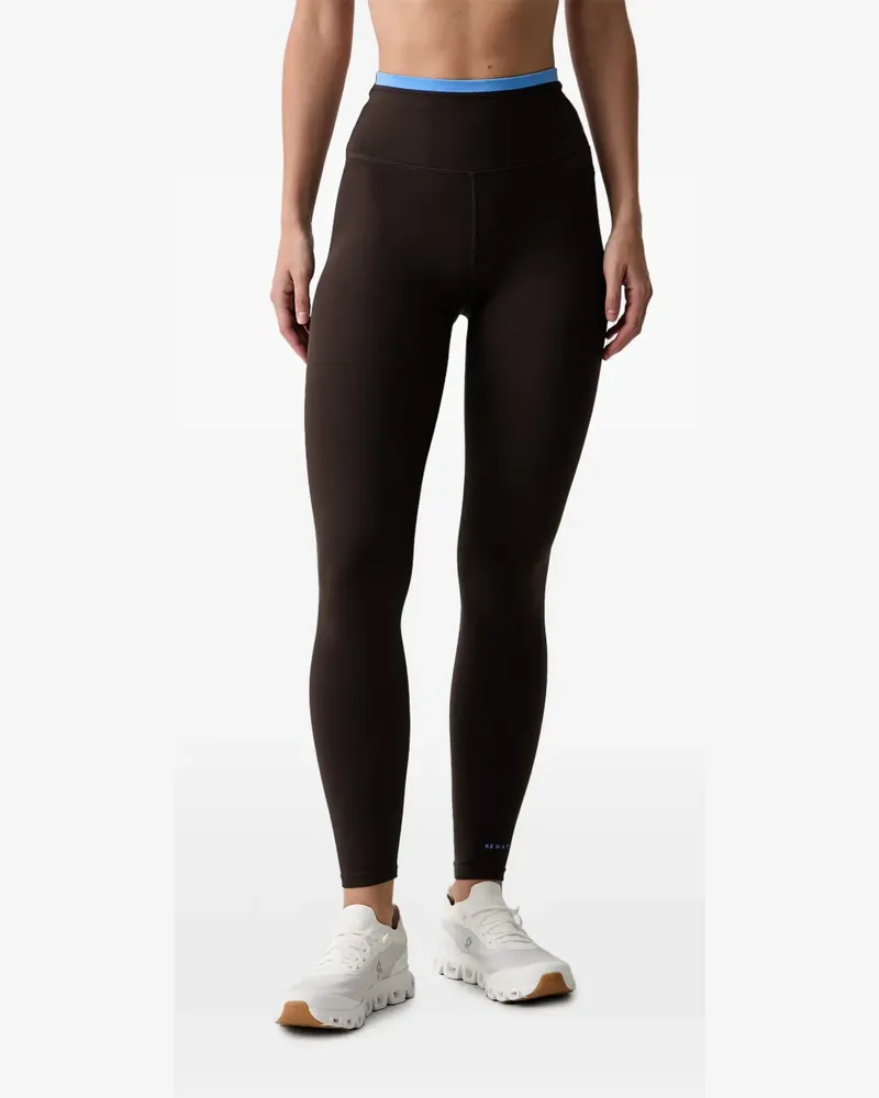 P.E. NATION Vita logo-print high-waisted leggings - Braun Braun