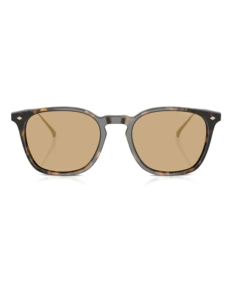 Giorgio Armani Sonnenbrille mit eckigem Gestell - Braun Braun