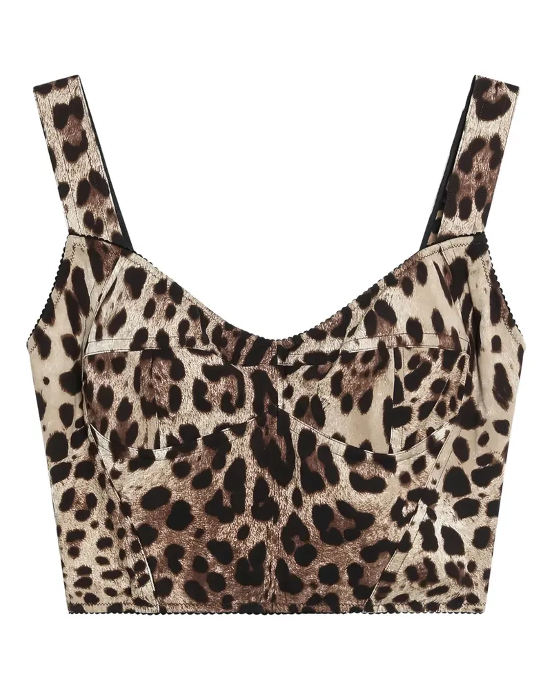 Dolce & Gabbana leopard-print tank top - Braun Braun