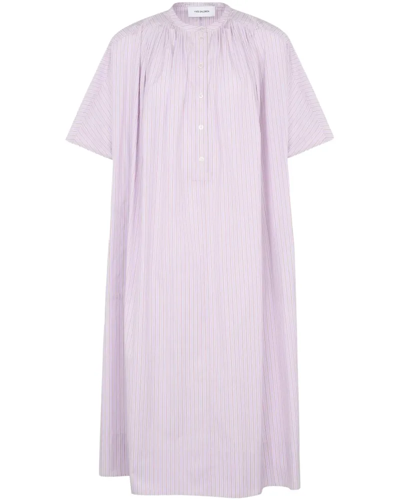 Yves Salomon Gestreiftes Midikleid - Violett Violett