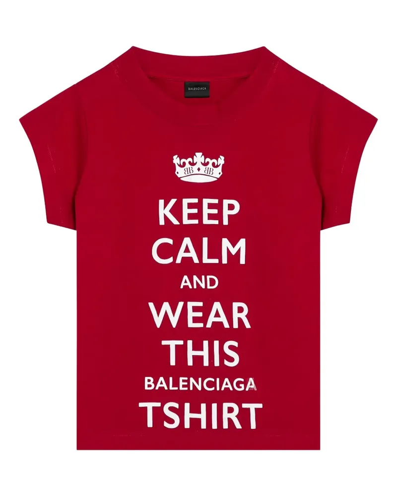 Balenciaga T-Shirt mit grafischem Print - Rot Rot