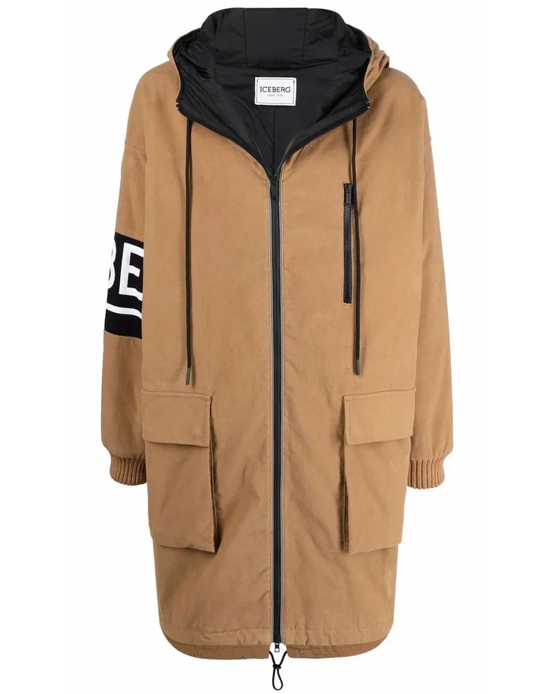 Iceberg Parka mit Logo-Print Nude