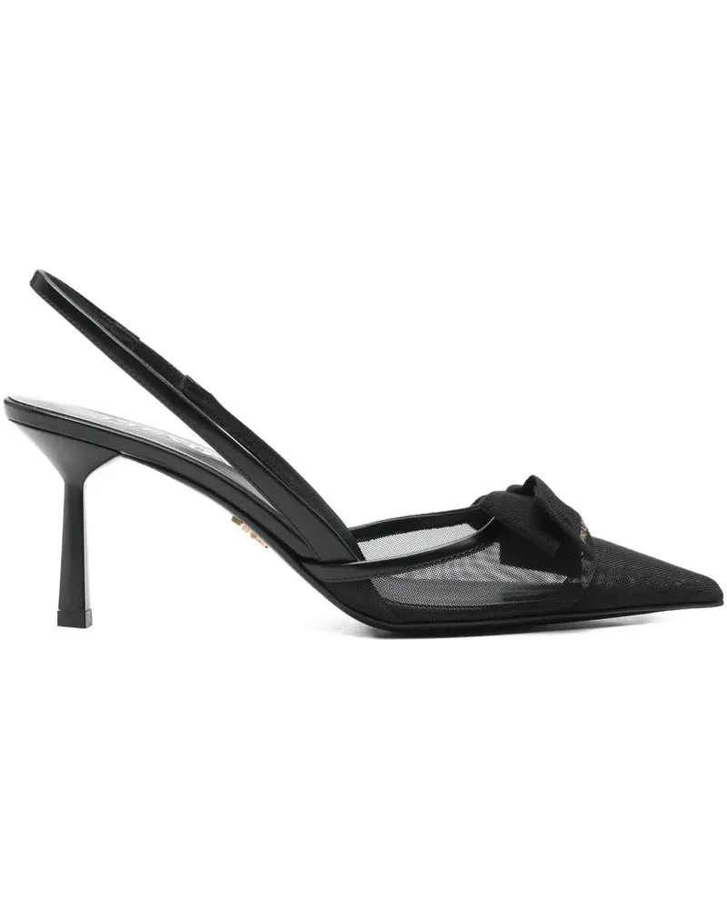 Prada Spitze Pumps mit Schleife - Schwarz Schwarz