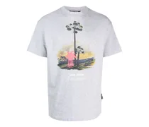 T-Shirt mit grafischem Print - Grau