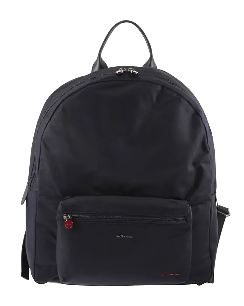 Kiton logo-detail backpack - Blau Blau