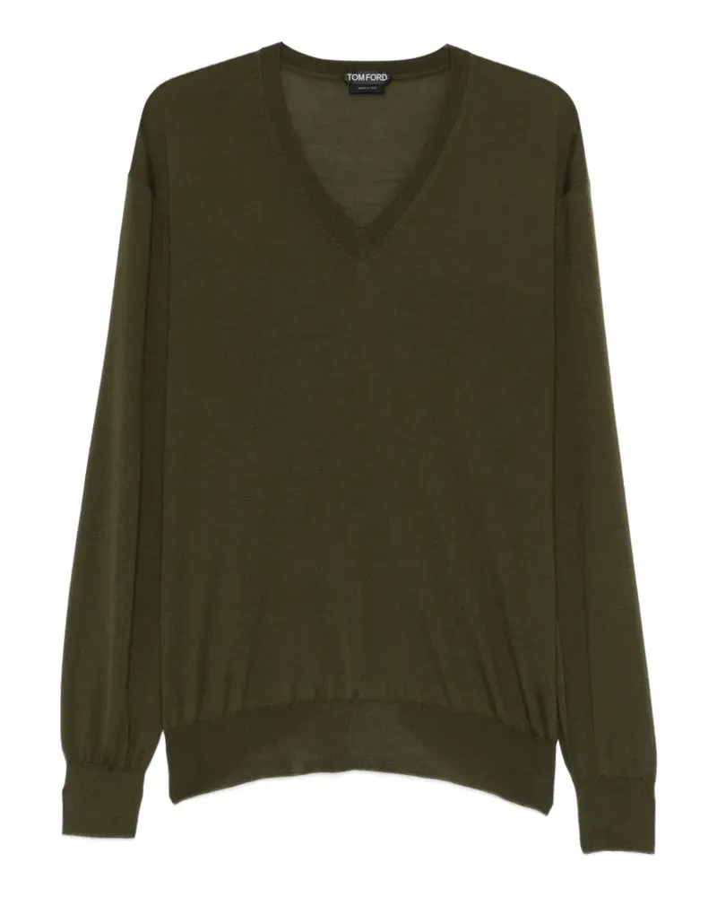 Tom Ford Pullover mit V-Ausschnitt - Grün Grün