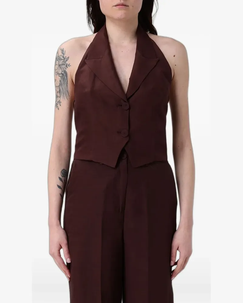 Hanita halterneck notched-lapel waistcoat - Rot Rot