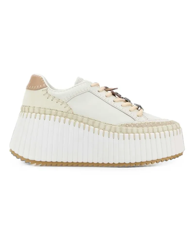 Chloé Nama Plateau-Sneakers - Weiß Weiß