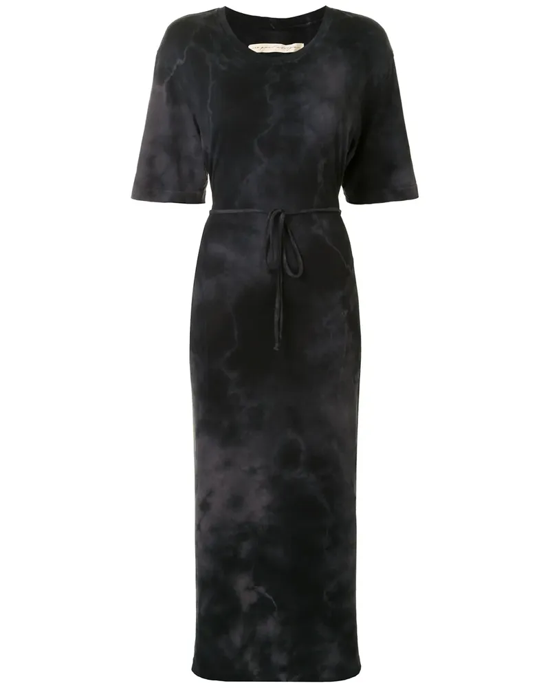 Raquel Allegra Kleid mit Batikmuster - Schwarz Schwarz