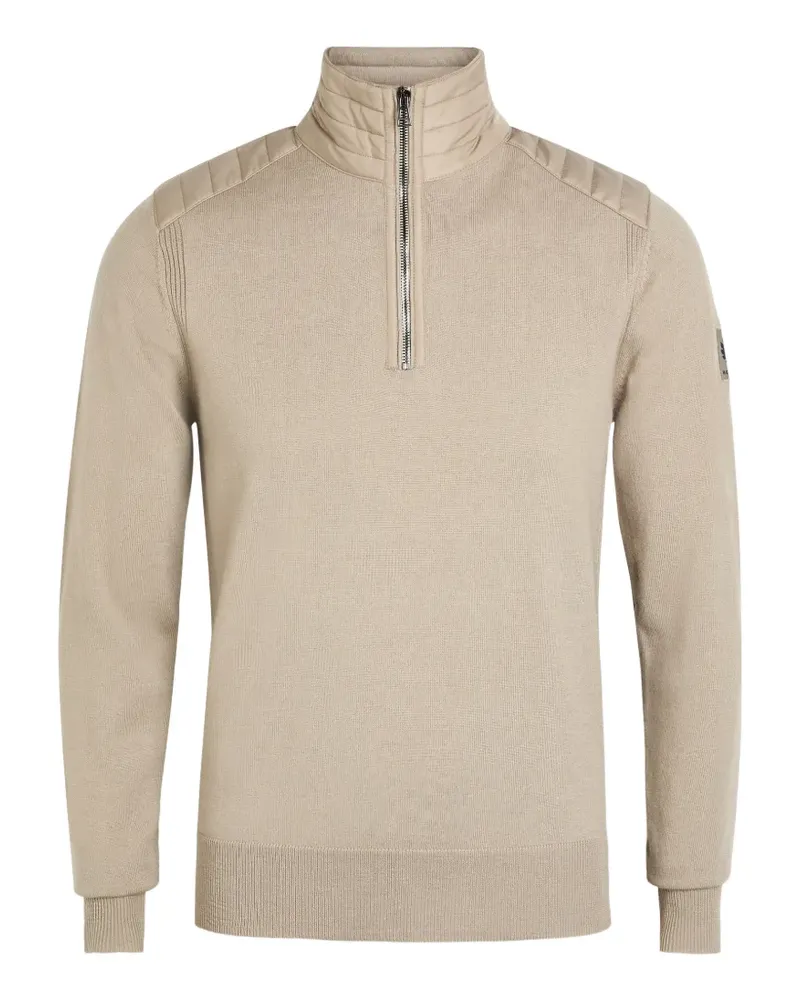 Belstaff Gesteppter Pullover mit kurzem Reißverschluss - Nude Nude