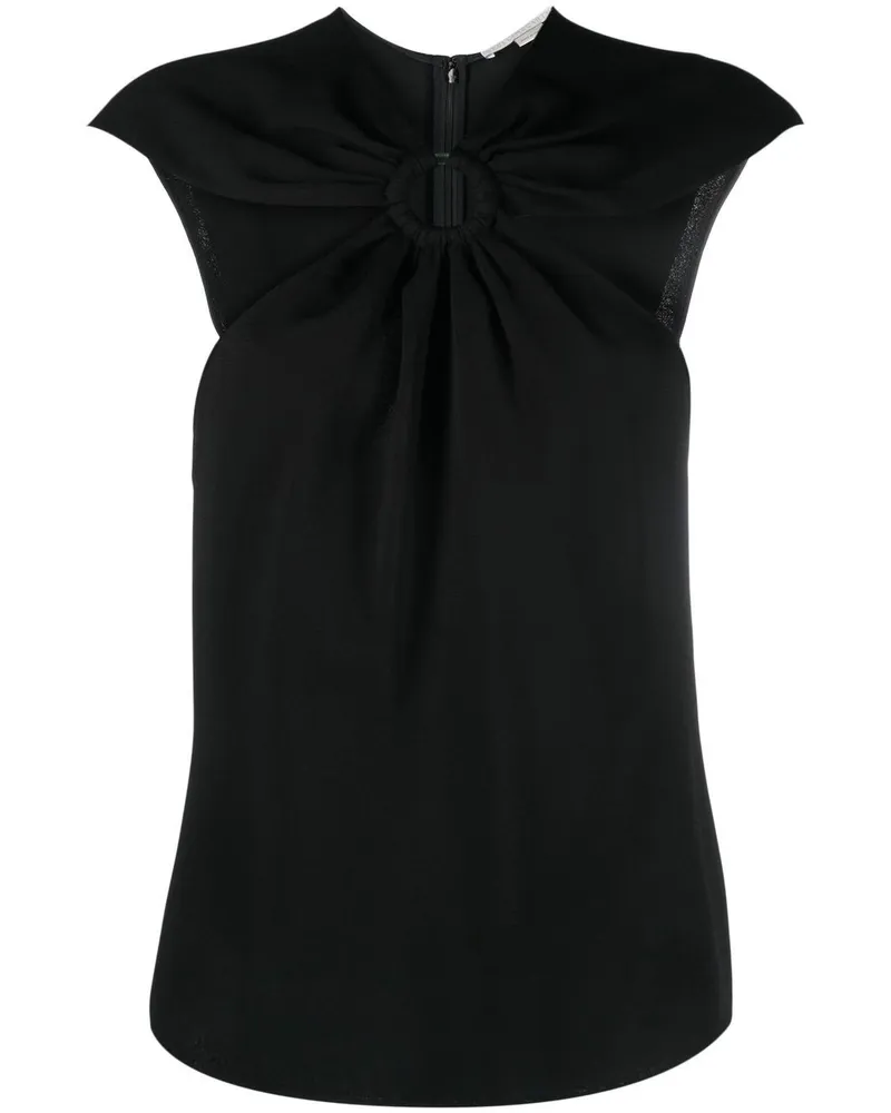 Stella McCartney T-Shirt mit Cold-Shoulder - Schwarz Schwarz