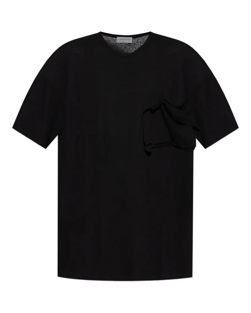 Yohji Yamamoto chest-pocket T-shirt - Schwarz Schwarz