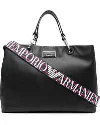 Emporio Armani Handtasche mit Logo-Schild Schwarz