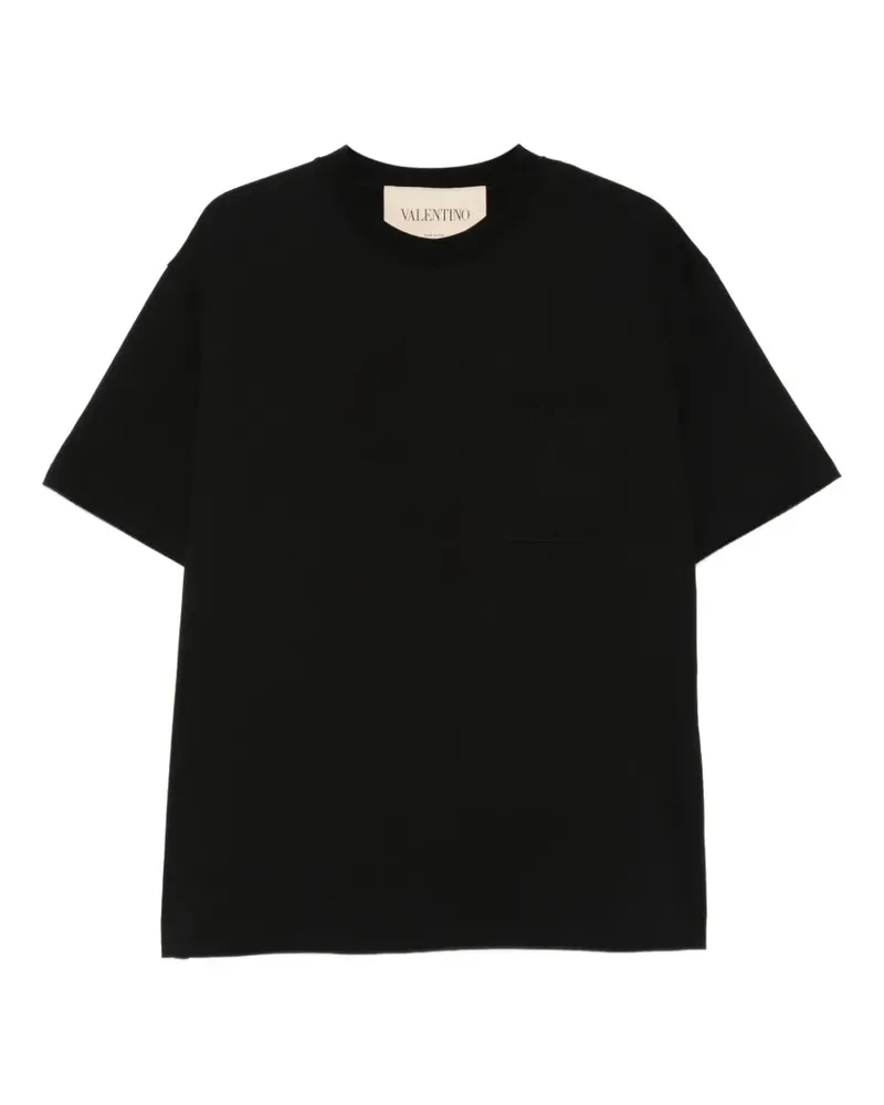 Valentino Garavani T-Shirt mit Tasche - Schwarz Schwarz