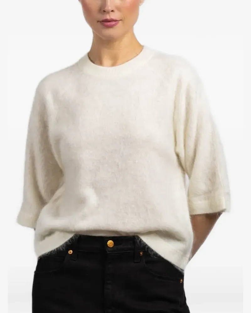 Autumn Cashmere short-sleeve sweater - Nude Nude