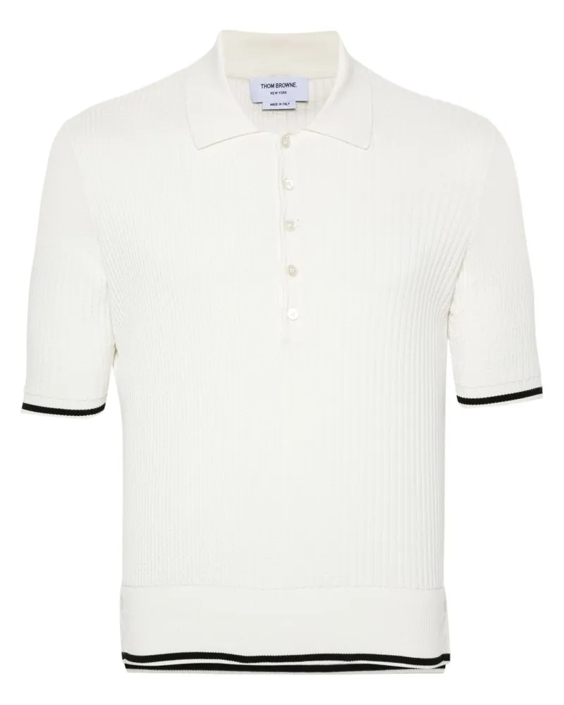 Thom Browne Pullover mit gestreiften Kanten - Nude Nude