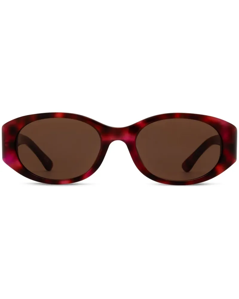 Balenciaga Sonnenbrille mit ovalem Gestell - Rot Rot