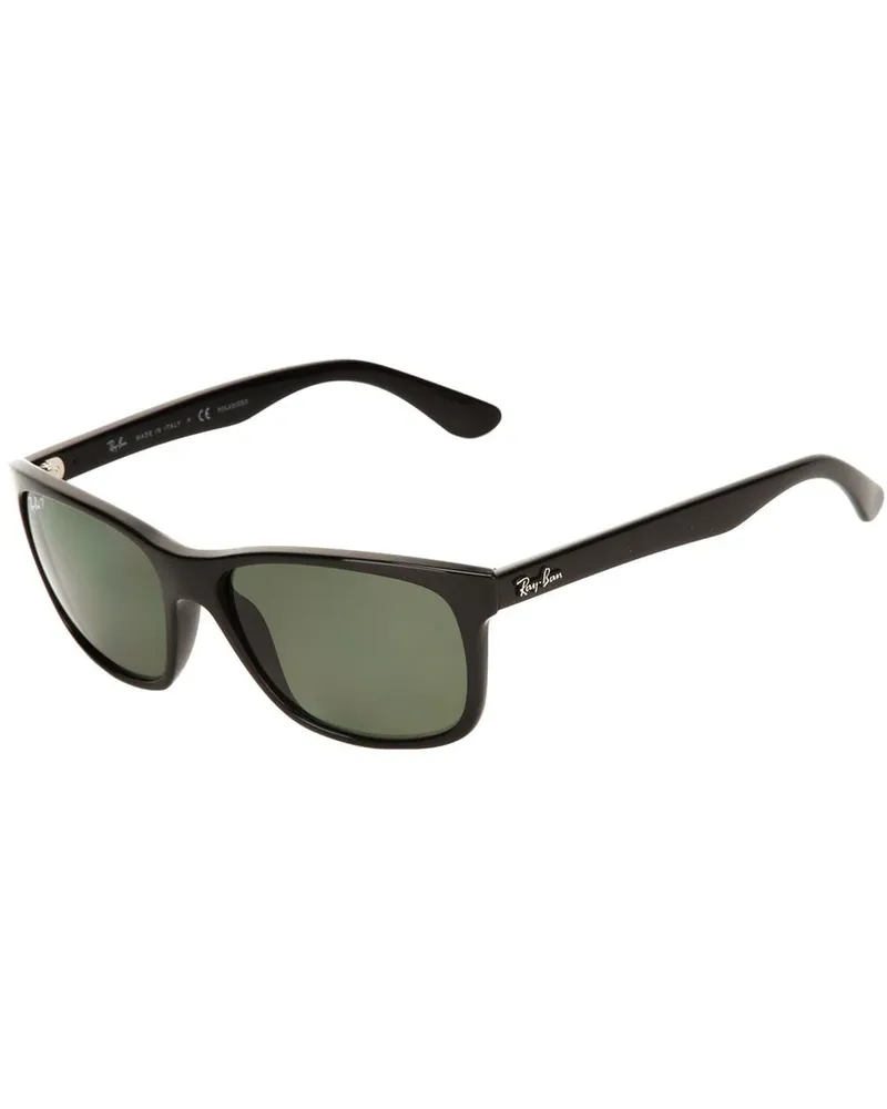 Ray Ban Eckige RB4181 Sonnenbrille - Schwarz Schwarz