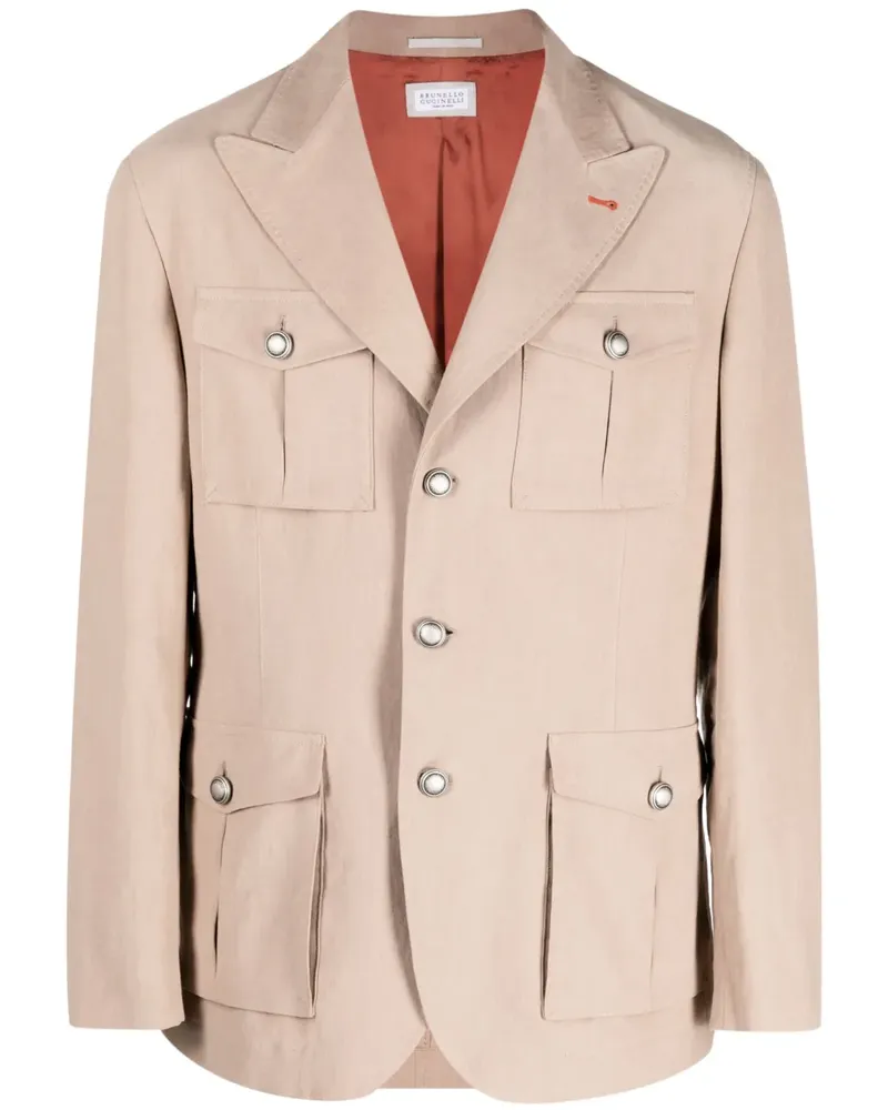Brunello Cucinelli Sakko aus Leinen - Braun Braun