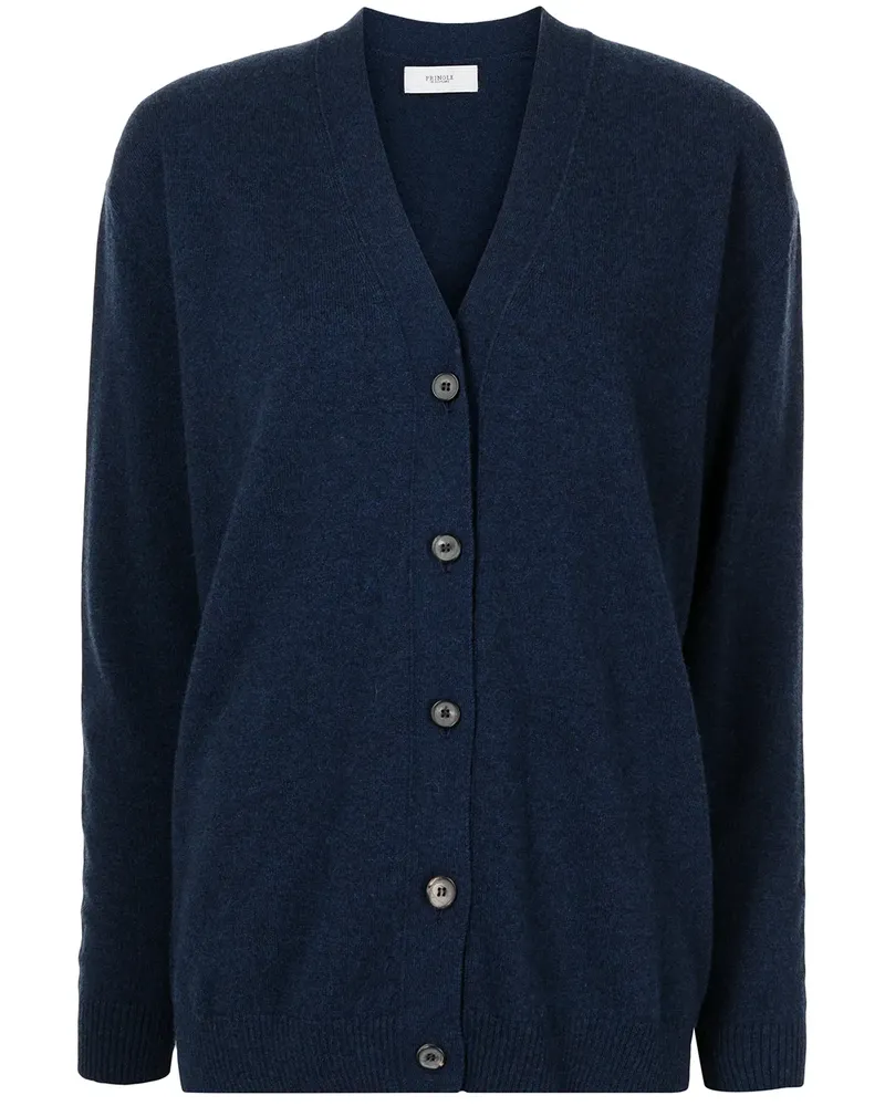 Pringle of Scotland Kaschmircardigan mit V-Ausschnitt - Blau Blau