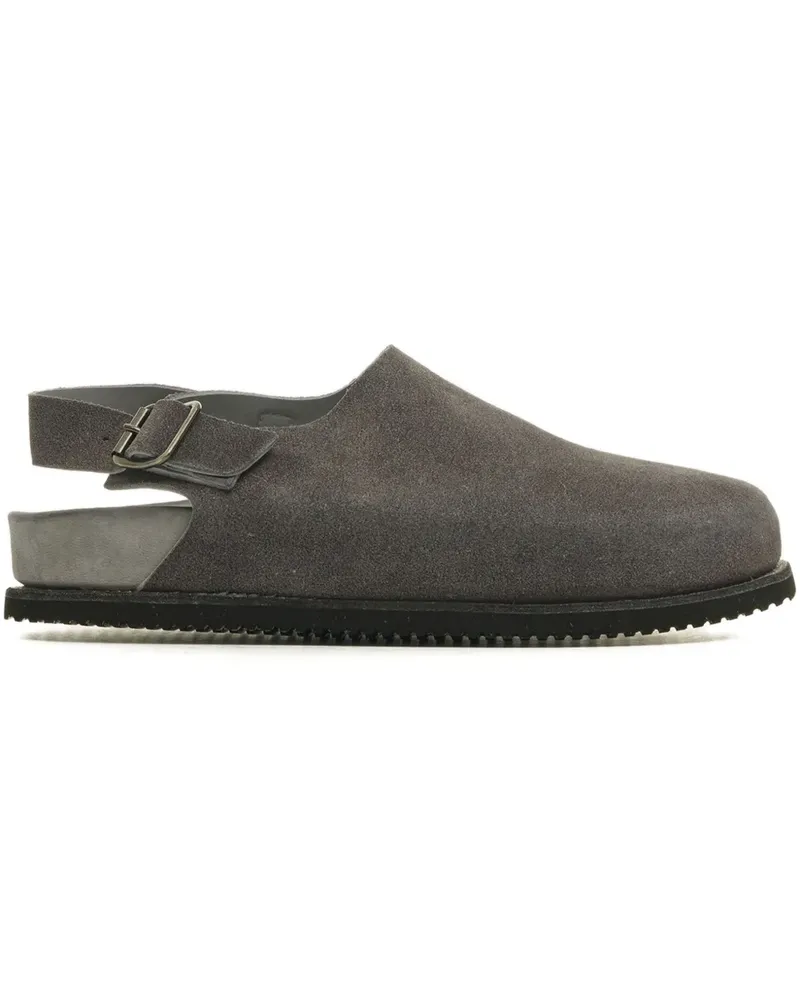GUIDI Mules aus Wildleder - Grau Grau