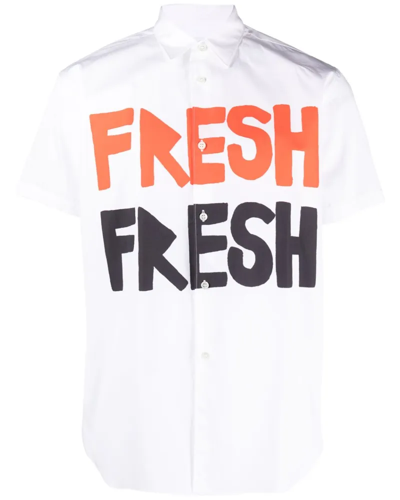 Comme des Garçons Hemd mit grafischem Print - Weiß Weiß