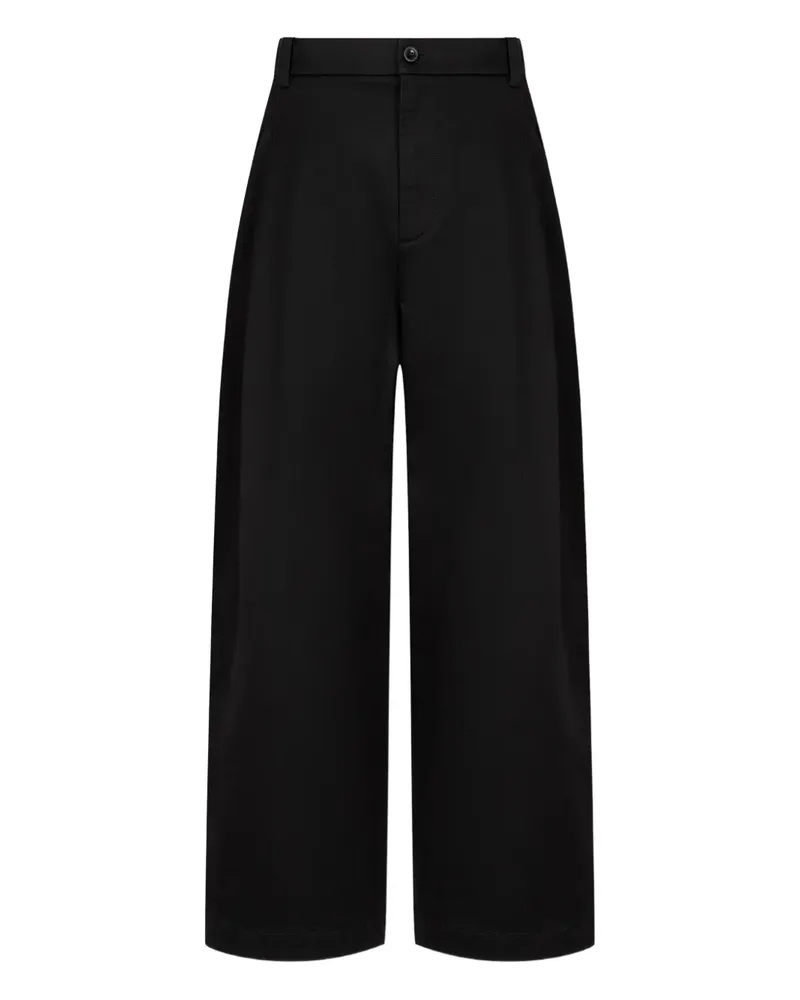 STUDIO TOMBOY Bundfaltenhose mit Gürtel - Schwarz Schwarz