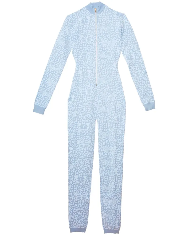 Fleur Du Mal Gestrickter Catsuit - Blau Blau