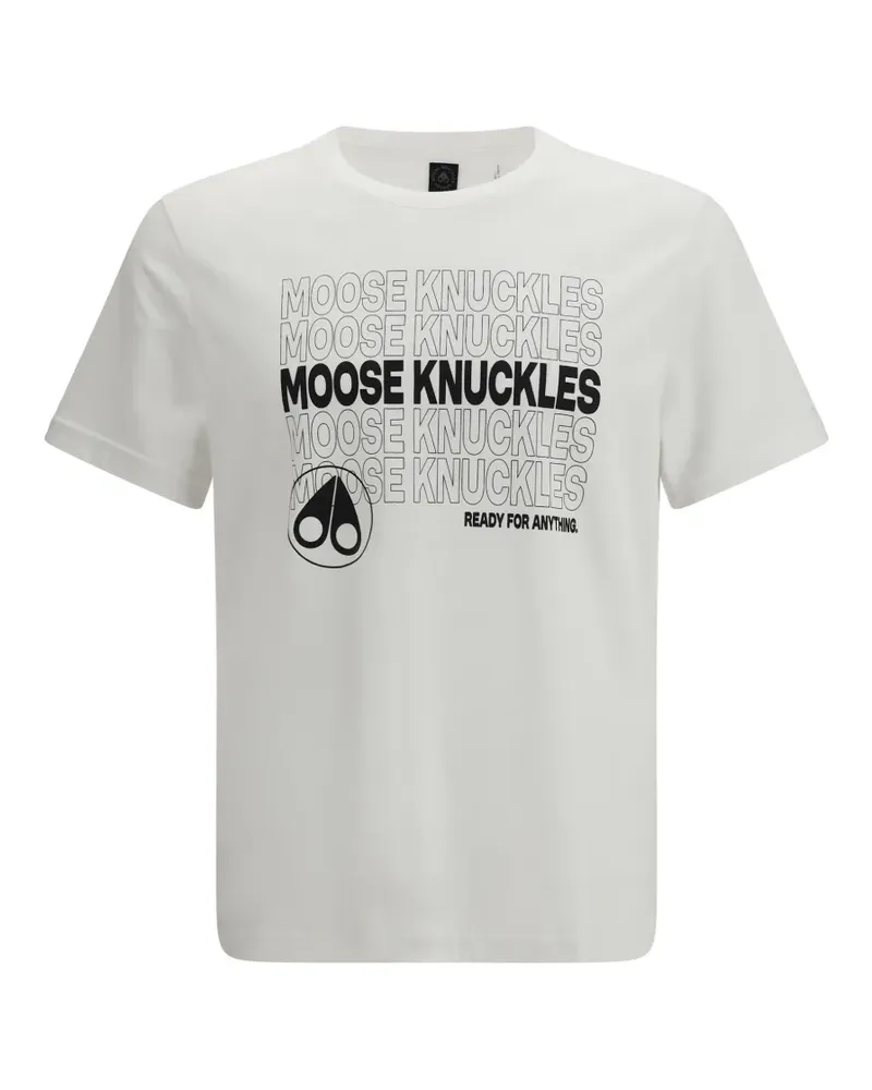 Moose Knuckles Conway logo graphic T-shirt - Weiß Weiß