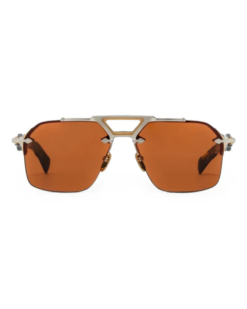 Jacques Marie Mage Silverton aviator-frame sunglasses - Silber Silber