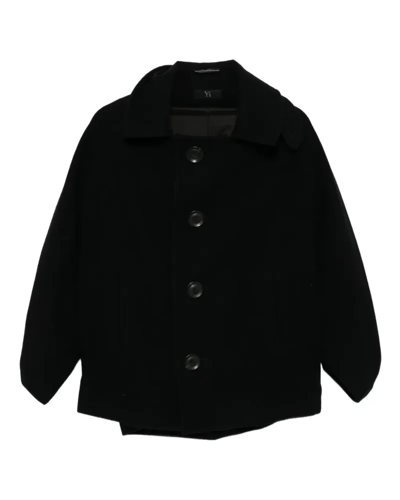 Yohji Yamamoto Einreihige Jacke - Schwarz Schwarz