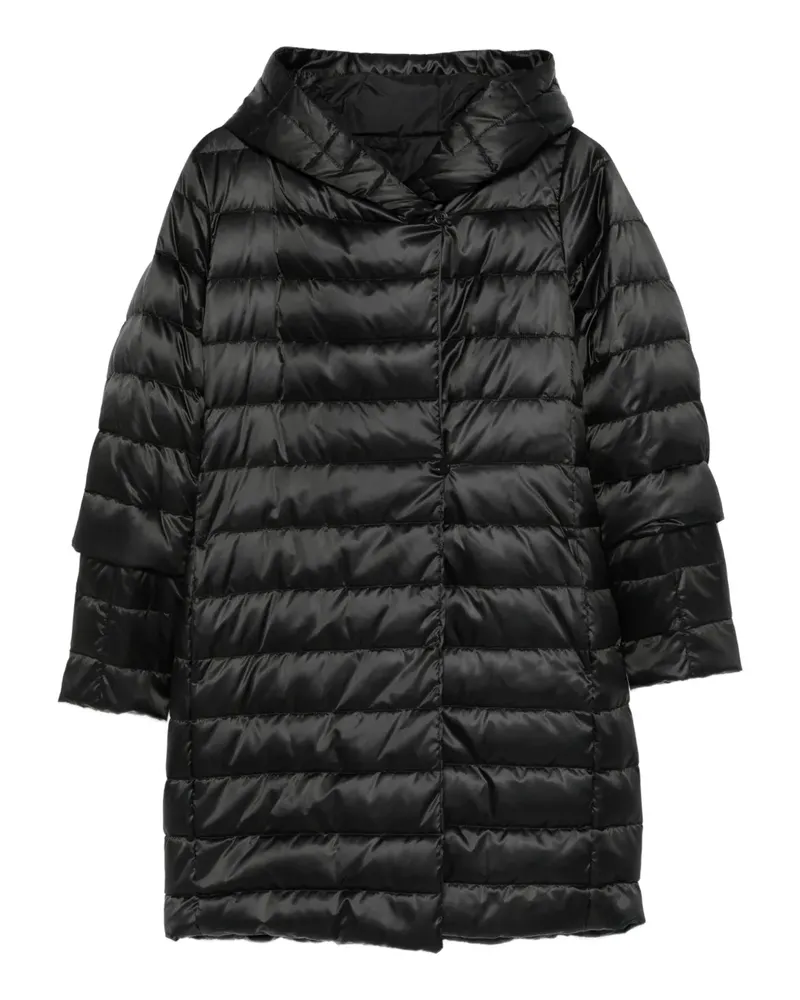 Max Mara Gesteppter Kapuzenmantel - Schwarz Schwarz